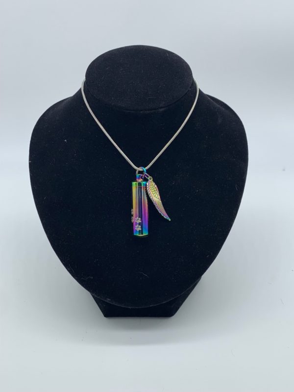 Pet Cremation Multicolored Necklace or Keychain